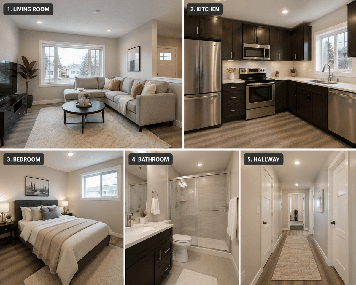 Bright 2 Bedroom Basement Suite Near 4 St NW